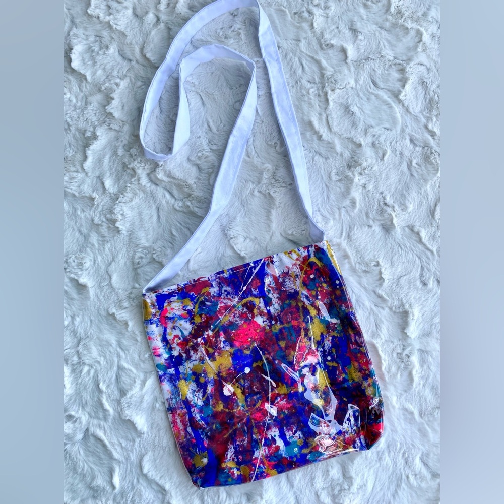 Colorful Abstract Print Shoulder Bag